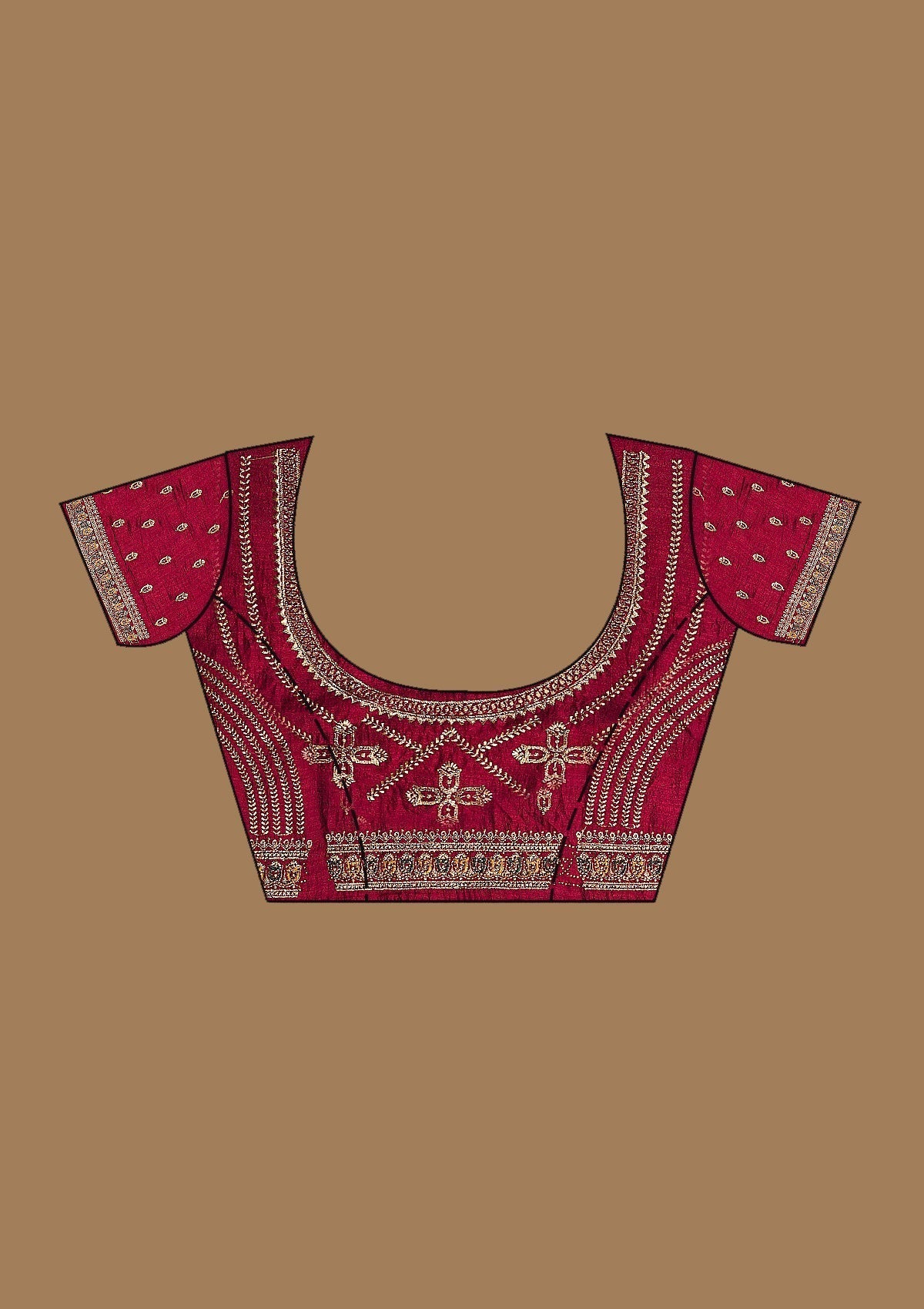 Bottle Green Gold Zariwork Soft Raw Silk Saree