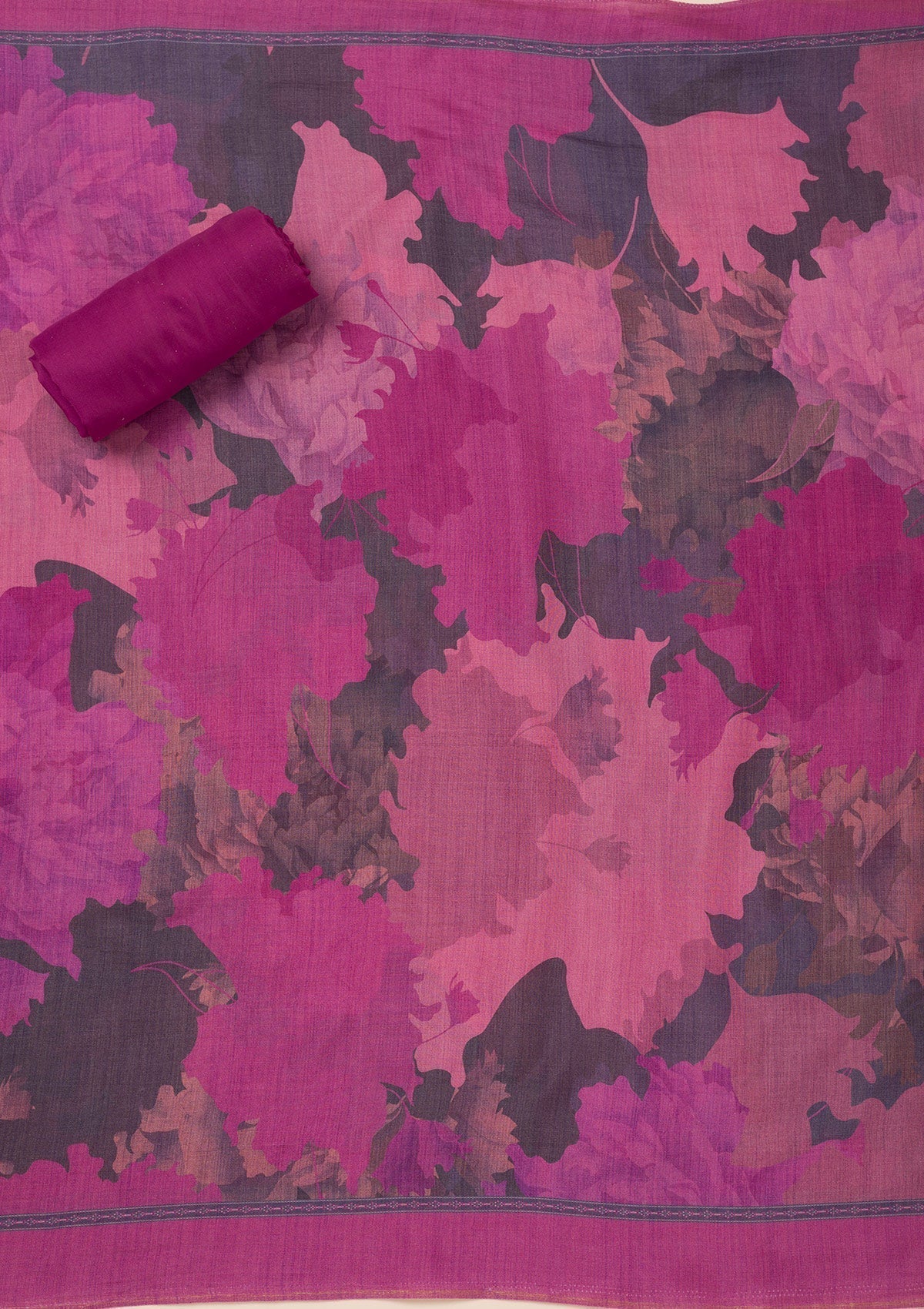 Purple Zariwork Art Silk Unstitched Salwar Suit